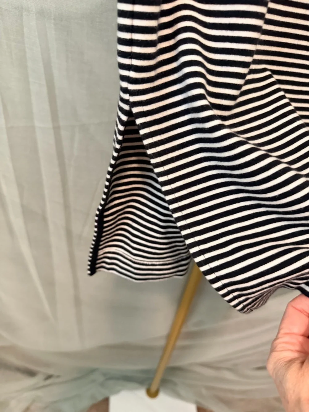 GAP Black and White Striped Pencil Skirt